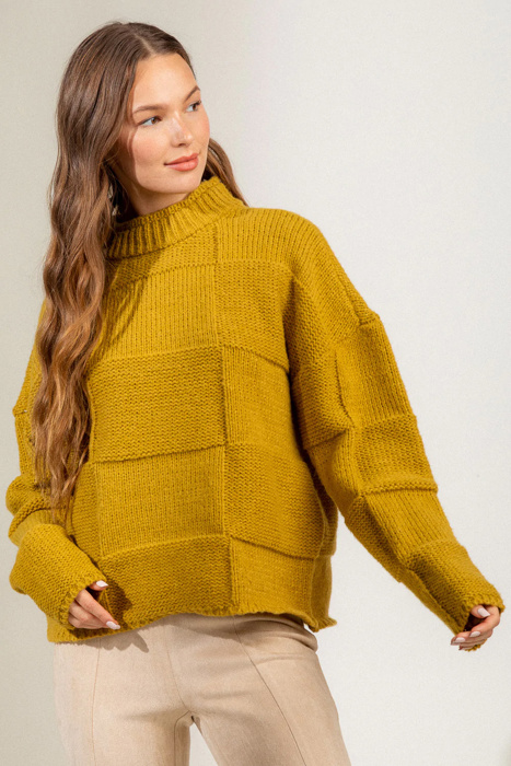Harlow Cozy Sweater | Kiwi Yellow Women's Soft and Cozy Sweater | Fall Sweaters | Fall Style | Chunky Sweater | Winter Style | Fall and Winter Sweater