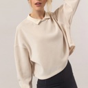  Hattie Collared Rib Knit Top | Neutral Women's Tops | Chic Women's Winter and Fall Fashion | Beige Tan Sweater