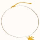  Iridessa 18K Gold Non-Tarnish Sun Beaded Necklace | Women's Summer Accessories | Lead & Nickel Free | Hypoallergenic | Water Resistant
