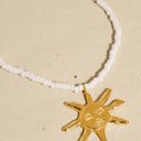  Iridessa 18K Gold Non-Tarnish Sun Beaded Necklace | Women's Summer Accessories | Lead & Nickel Free | Hypoallergenic | Water Resistant