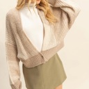 Isabel Two-Tone Checkered Sweater Cardigan | Women's Fall and Winter Fashion | Neutral Style | Trendy | Button | Cozy | Transitional Piece