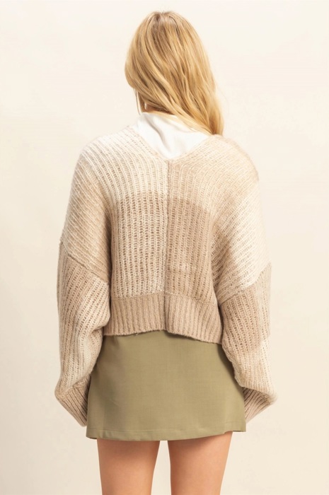 Isabel Two-Tone Checkered Sweater Cardigan | Women's Fall and Winter Fashion | Neutral Style | Trendy | Button | Cozy | Transitional Piece
