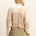  Isabel Two-Tone Checkered Sweater Cardigan | Women's Fall and Winter Fashion | Neutral Style | Trendy | Button | Cozy | Transitional Piece