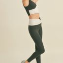  Jaclyn Color Block Front-Twist Top + Legging Set | High Waist Twist-Front Detail | Sports Bra | Activewear