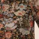  June Floral Mesh Long-Sleeve Mock Neck Top | Women's Shirt | Fall and Winter Trendy Fashion | Sheer