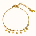  Kaylani 18K Gold Classic Round Charm Bracelet | Women's Accessories | Lead & Nickel Free | Hypoallergenic | Water Resistant