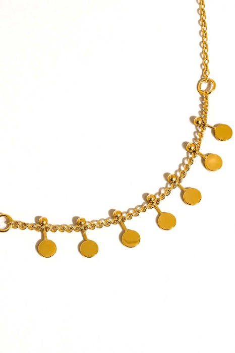 Kaylani 18K Gold Classic Round Charm Bracelet | Women's Accessories | Lead & Nickel Free | Hypoallergenic | Water Resistant