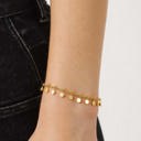  Kaylani 18K Gold Classic Round Charm Bracelet | Women's Accessories | Lead & Nickel Free | Hypoallergenic | Water Resistant