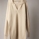  Kristin Collared Sweater Dress | Women's Fall and Winter Fashion | Thanksgiving and Holiday Outfit Inspo | Neutral | Long Sleeves | Mini | Layering