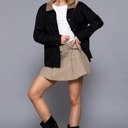  Liana Corduroy Barn Jacket - BLACK | Women's Casual Fall and Winter Style | Trendy | Collared | Neutral