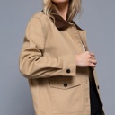  Liana Corduroy Barn Jacket - KHAKI | Women's Casual Fall and Winter Style | Trendy | Collared | Neutral