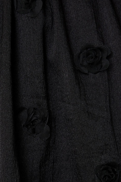 Maggie Tiered Mesh Blouse | Black Women's Top | Holiday Style | Textured Florals | Flowy Peplum | Lightweight