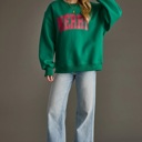  Merry Graphic Sweatshirt | Red or Green Women's Pullover Tops | Christmas Holiday Festive Winter Fashion | Crewneck | Long Sleeve