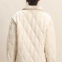  Mia Quilted Half-Zip High Neck Pullover | Women's Fall Jacket | Neutral Beige | Relaxed Fit | Comfy Style