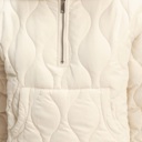  Mia Quilted Half-Zip High Neck Pullover | Women's Fall Jacket | Neutral Beige | Relaxed Fit | Comfy Style