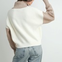  Micah Color Block Collar Half Zipper Pullover Sweater | Women's Winter Style | Neutral