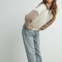  Micah Color Block Collar Half Zipper Pullover Sweater | Women's Winter Style | Neutral