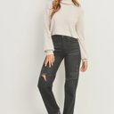  Morgan Baggy Skater Jean | Black Distressed Denim | Wide Leg | Trendy