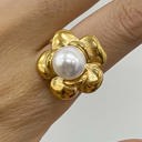  Nova 18K Gold Flower Peal Ring - Size 7 | Summer Accessories | Lead & Nickel Free | Hypoallergenic | Water Resistant