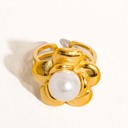  Nova 18K Gold Flower Peal Ring - Size 7 | Summer Accessories | Lead & Nickel Free | Hypoallergenic | Water Resistant