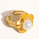  Nova 18K Gold Flower Peal Ring - Size 7 | Summer Accessories | Lead & Nickel Free | Hypoallergenic | Water Resistant