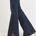  Reese High Rise Outer Slit Flare Jean | Women's Flare Jeans | Dark Wash Flares | Trendy Denim