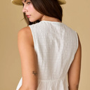  River Sleeveless Triple Bow Self-Tie Top | Women's Sleeveless Top | Trendy Summer Shirt | Lightweight + Trendy