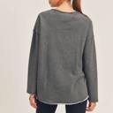  Rocco Brushed Grey Pullover | Fall Sweatshirt | Athleisure | Women's Activewear | Gray Sweater | Fall Fashion Trends