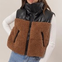  Sophie Sherpa Puffer Vest | Black and Brown Faux Leather Vest | Fall Trends | Trendy Vest