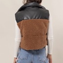  Sophie Sherpa Puffer Vest | Black and Brown Faux Leather Vest | Fall Trends | Trendy Vest