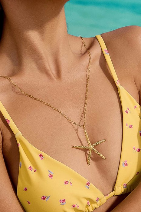 Suki 18K Gold Statement Star Necklace | Vacation | Lead & Nickel Free | Water Resistant | Hypoallergenic
