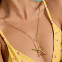  Suki 18K Gold Statement Star Necklace | Vacation | Lead & Nickel Free | Water Resistant | Hypoallergenic