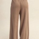  Suzy Flowy Knit Drawstring Pants | Women's Long Comfy Wide-Leg Casual Bottoms | Brown | Fall Fashion