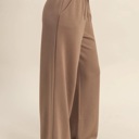  Suzy Flowy Knit Drawstring Pants | Women's Long Comfy Wide-Leg Casual Bottoms | Brown | Fall Fashion