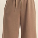  Suzy Flowy Knit Drawstring Pants | Women's Long Comfy Wide-Leg Casual Bottoms | Brown | Fall Fashion