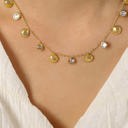  Sylvia 18K Gold Non-Tarnish Shell Charm Necklace | Gold-Plated | Summer | Lead & Nickel Free | Hypoallergenic | Water Resistant