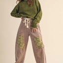  Taryn Contrast Knit Scalloped Edge Sweater