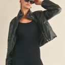  Tatum Puffer Crop Jacket | Black Trendy Puffer Winter Jacket | Metallic | Cropped | Stylish Winter Fashion