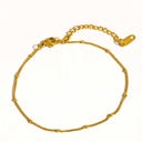  Vivi 18K Gold Classic Bead Chain Anklet | Lead & Nickel Free | Hypoallergenic | Water Resistant