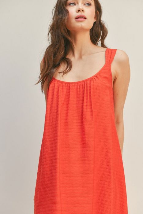 Zoe Back Tie Maxi Dress | Red Woven Bow Tied Open Back Dress | Spring | Summer | Vacation