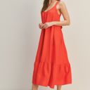  Zoe Back Tie Maxi Dress | Red Woven Bow Tied Open Back Dress | Spring | Summer | Vacation