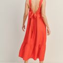  Zoe Back Tie Maxi Dress | Red Woven Bow Tied Open Back Dress | Spring | Summer | Vacation