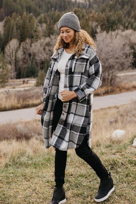 Long Plaid Shackets