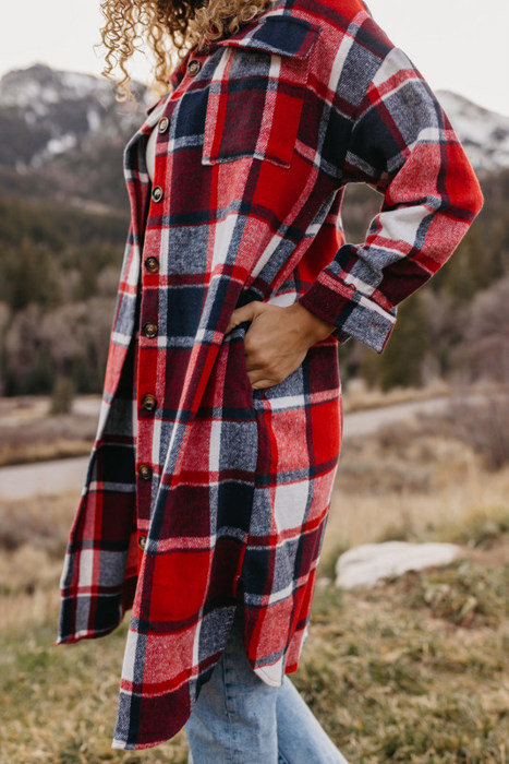 Long Plaid Shackets