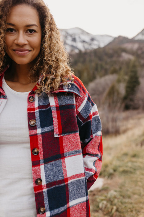 Long Plaid Shackets