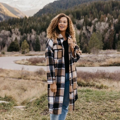 Long Plaid Shackets