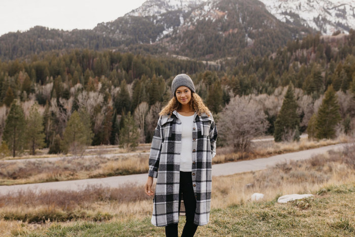 Long Plaid Shackets