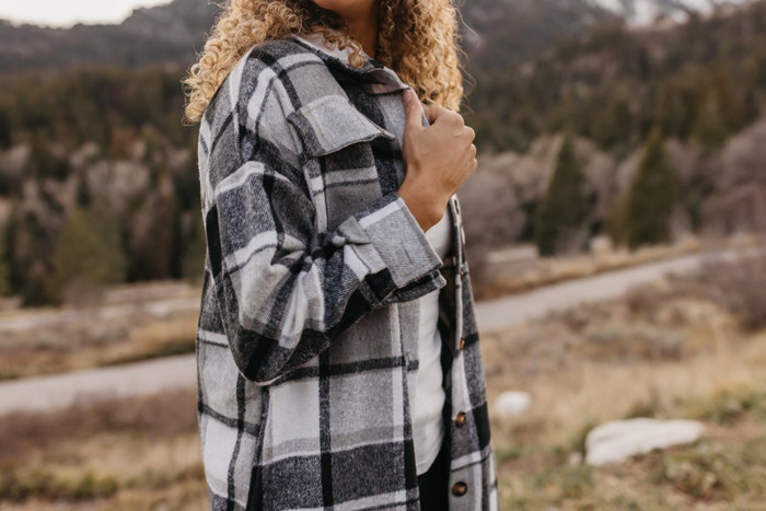 Long Plaid Shackets