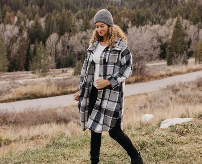 Long Plaid Shackets