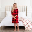 6/7 Buffalo Plaid Holiday House Dresses (Girls' Sizes)